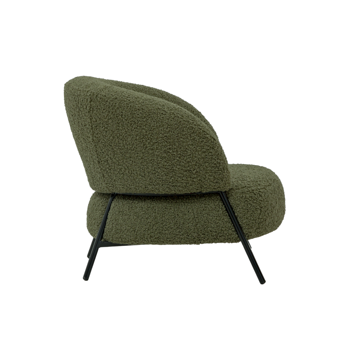 Fauteuil en tissu bouclette Aaron