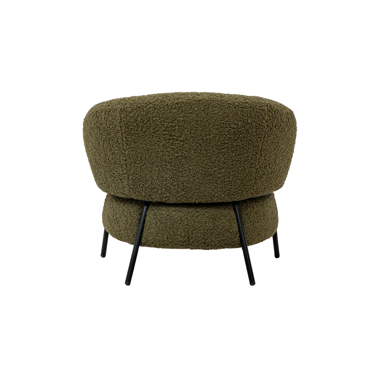 Fauteuil en tissu bouclette vert Kanoa