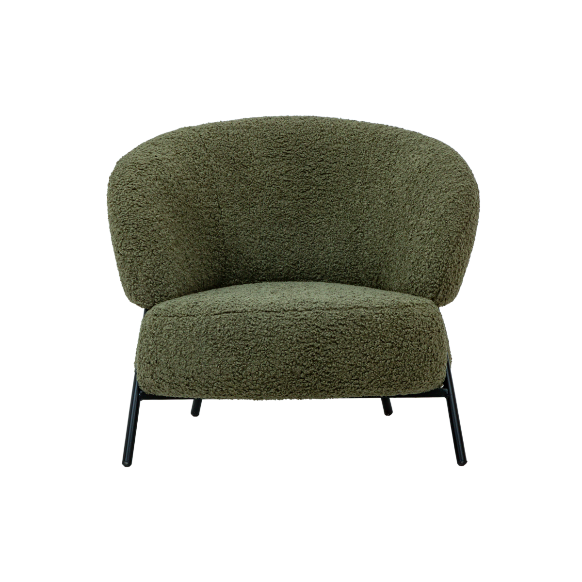 Fauteuil en tissu bouclette Aaron