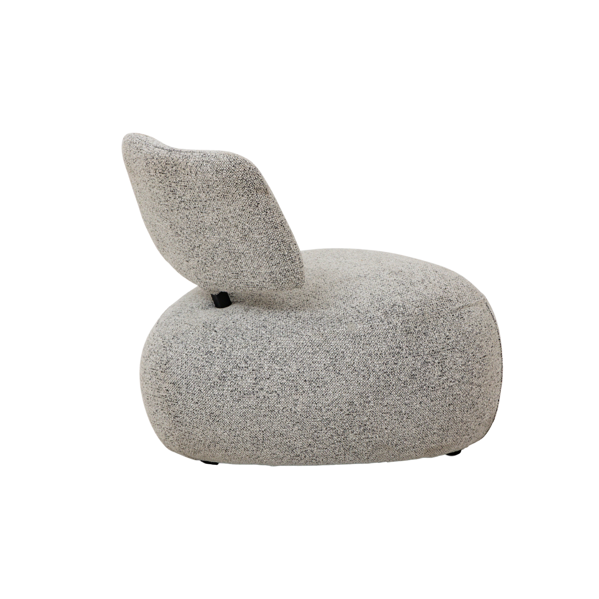Fauteuil en tissu bouclette avec dossier gris Calya