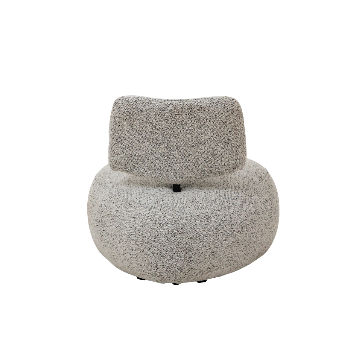 Fauteuil en tissu bouclette avec dossier gris Calya