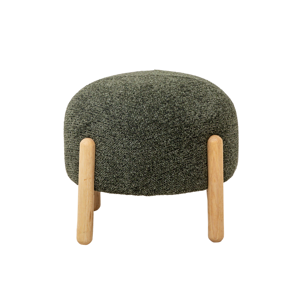 Tabouret en tissu bouclette vert Calya