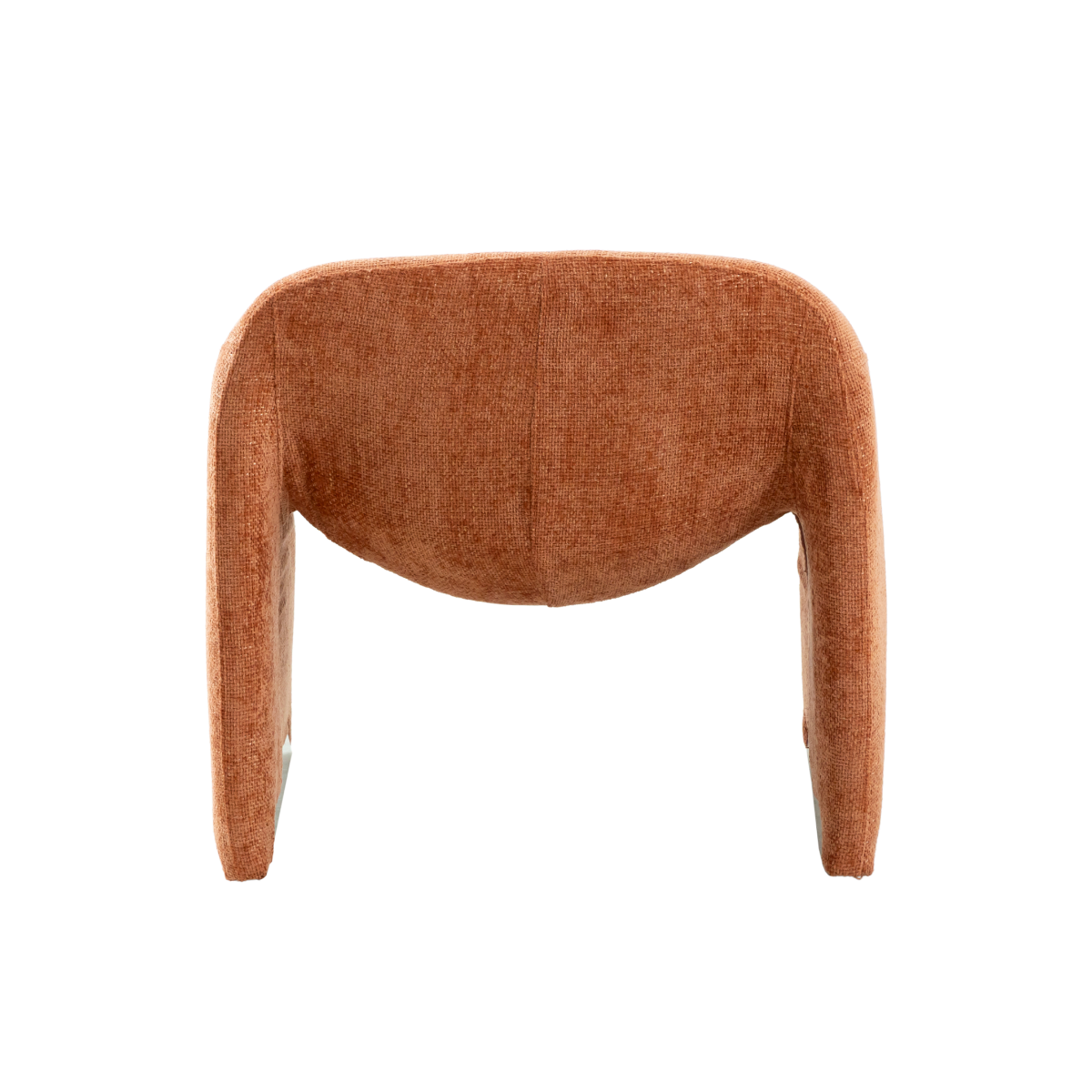 Fauteuil en tissu en terracotta Théa