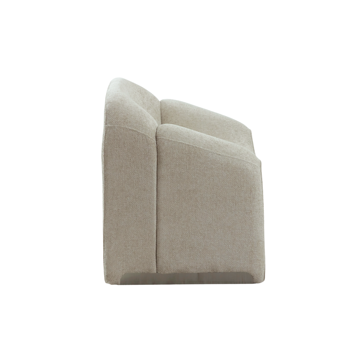 Fauteuil en tissu écru Théa