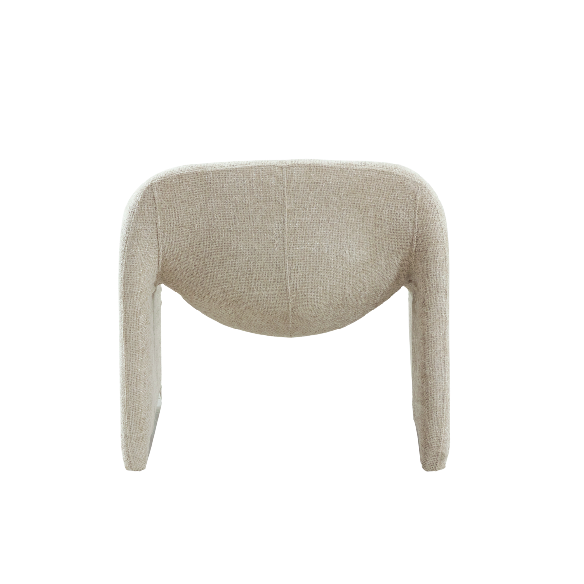 Fauteuil en tissu écru Théa