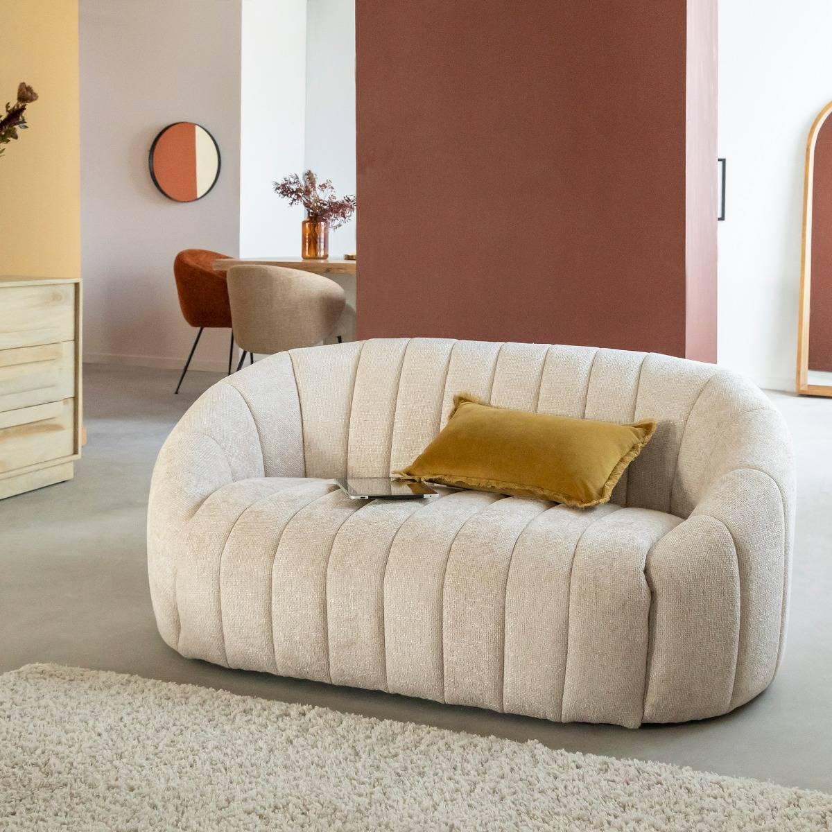 Canapé en tissu écru Axel