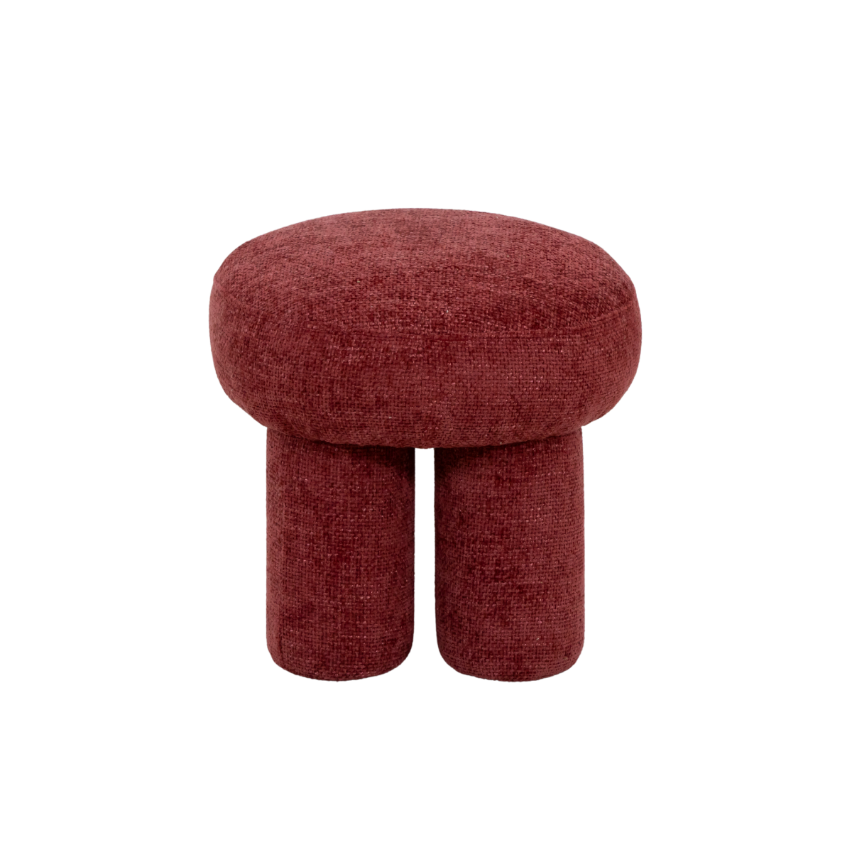 Petit tabouret en tissu fuchsia Théa 