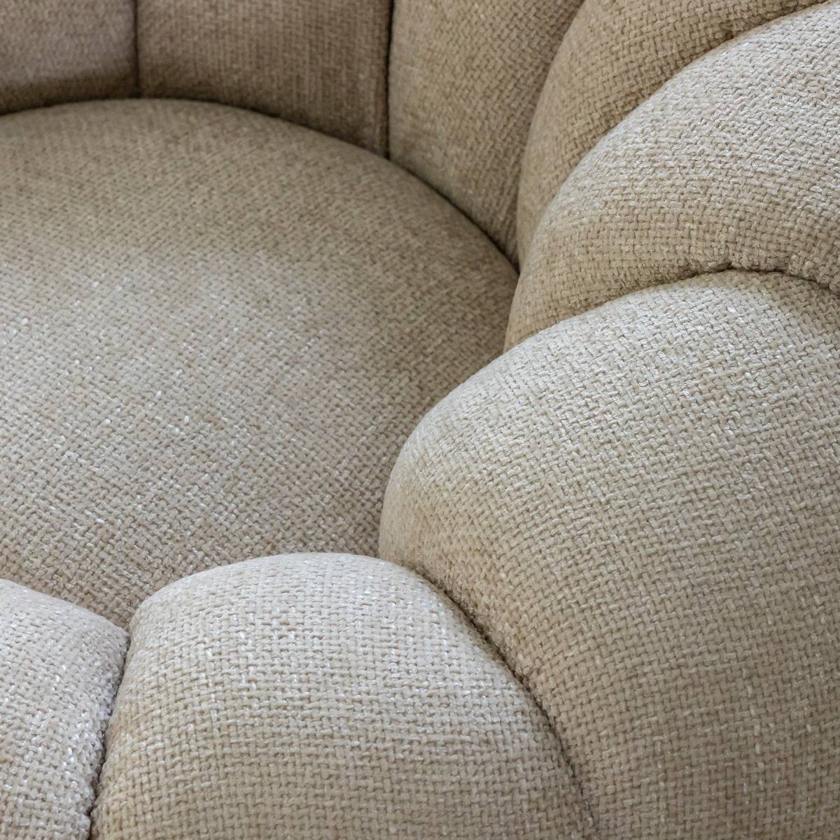 Fauteuil nuage en tissu écru Héléna