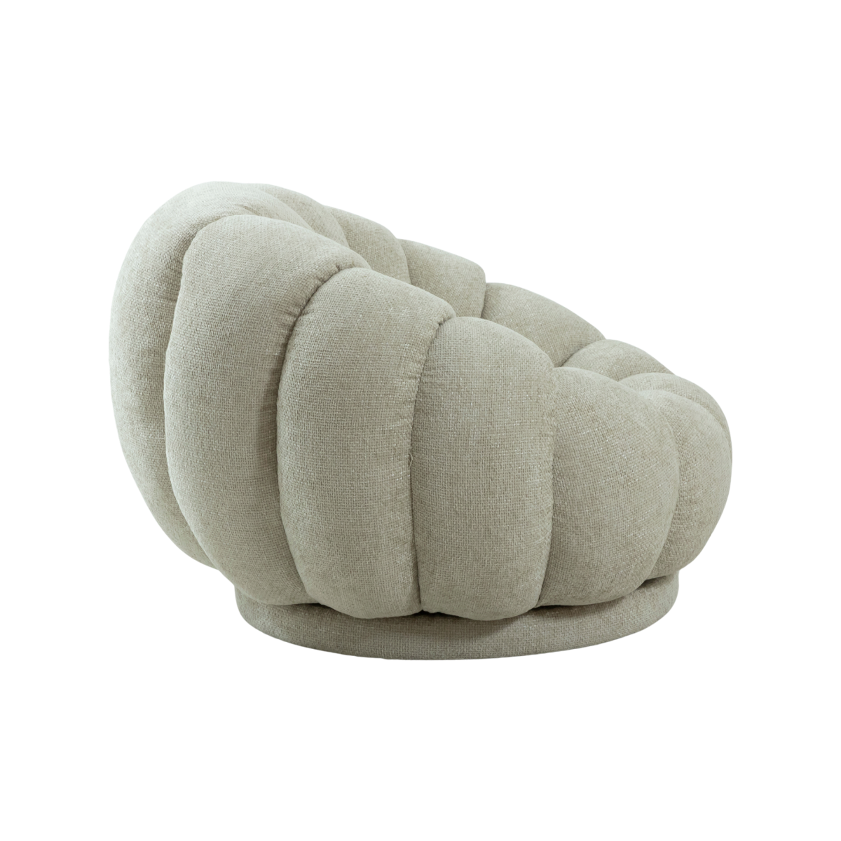 Fauteuil nuage en tissu écru Théa