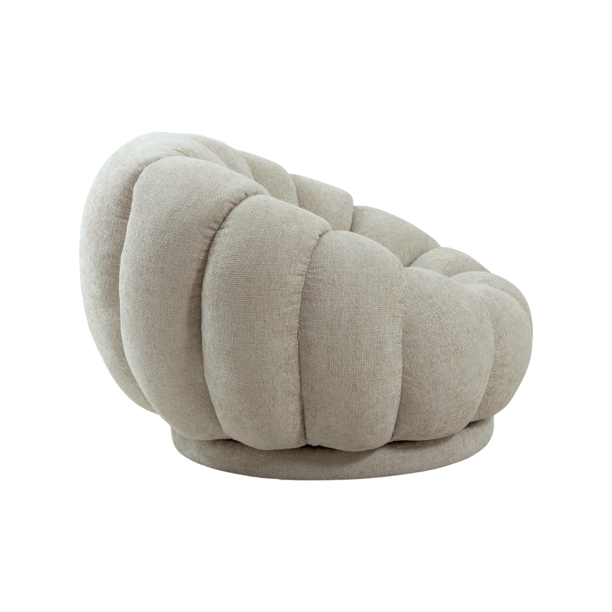 Fauteuil nuage en tissu écru Héléna