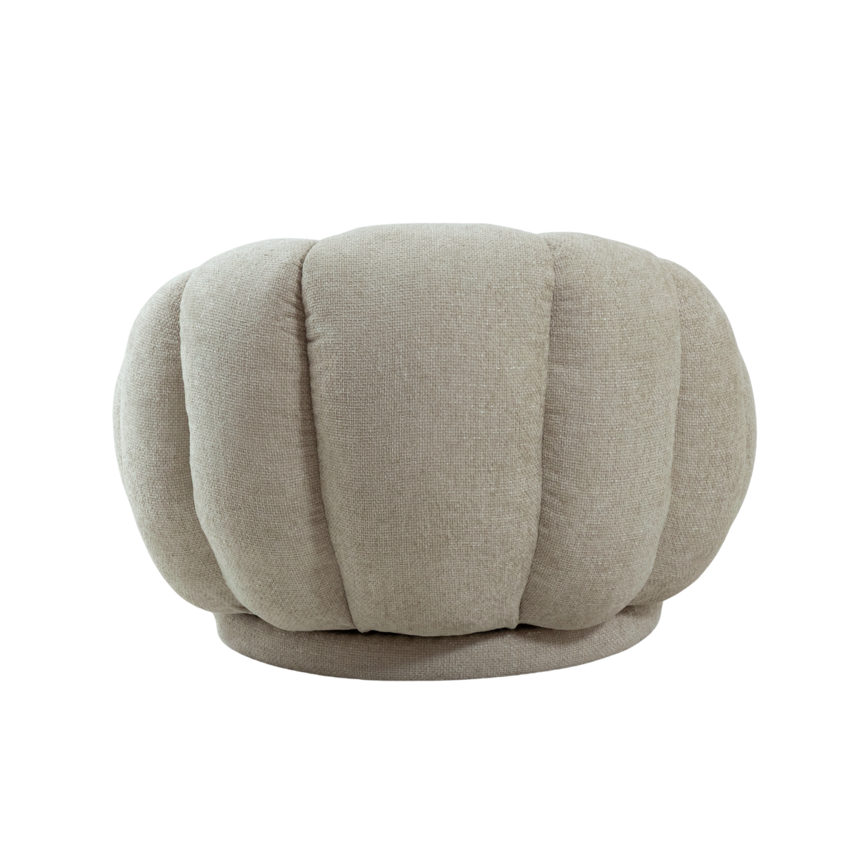 Fauteuil nuage en tissu écru Héléna