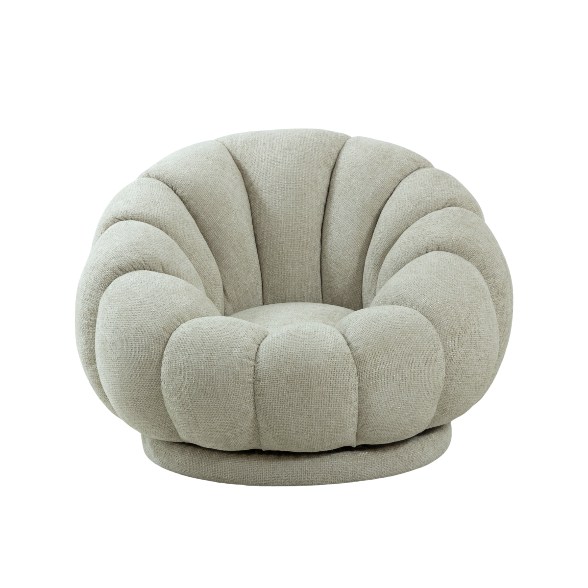Fauteuil nuage en tissu écru Théa