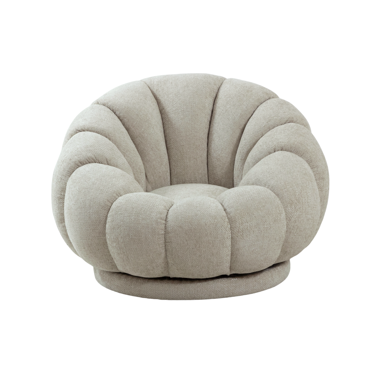 Fauteuil nuage en tissu écru Héléna