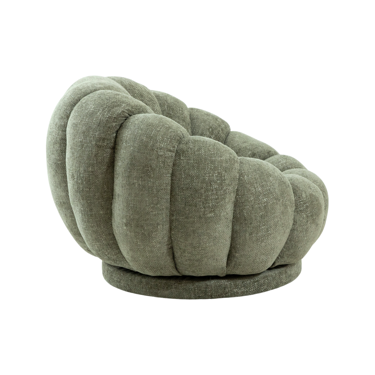 Fauteuil nuage en tissu vert Théa