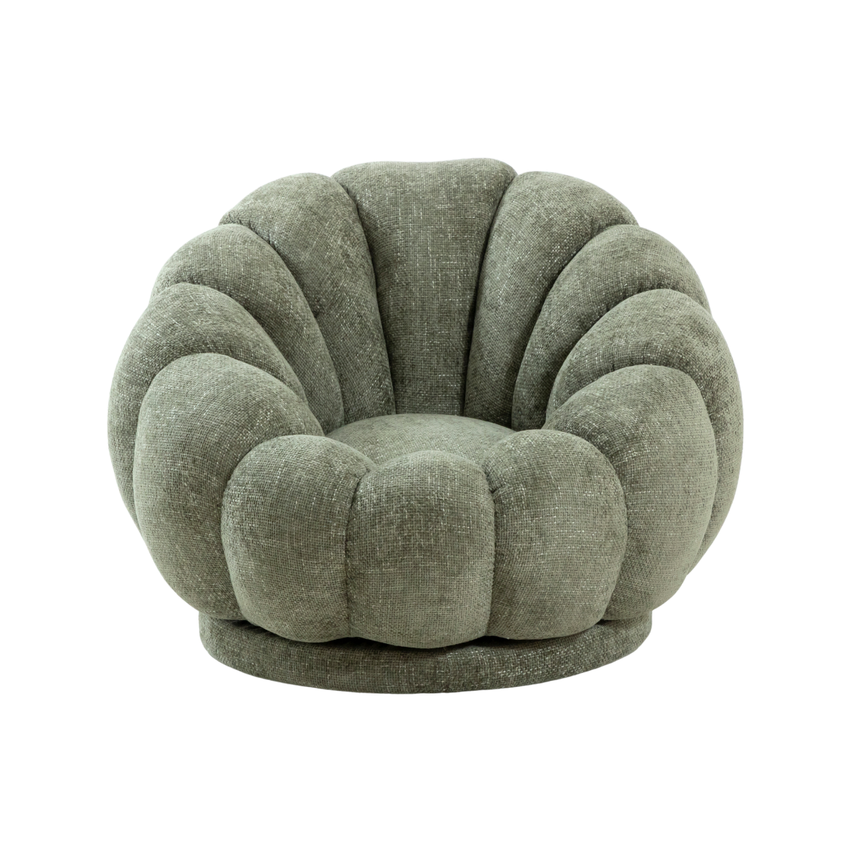 Fauteuil nuage en tissu vert Théa