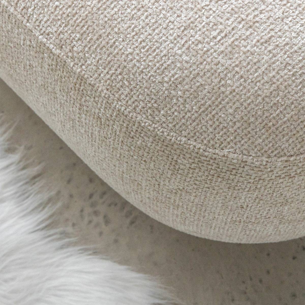 Banc en tissu écru Lola