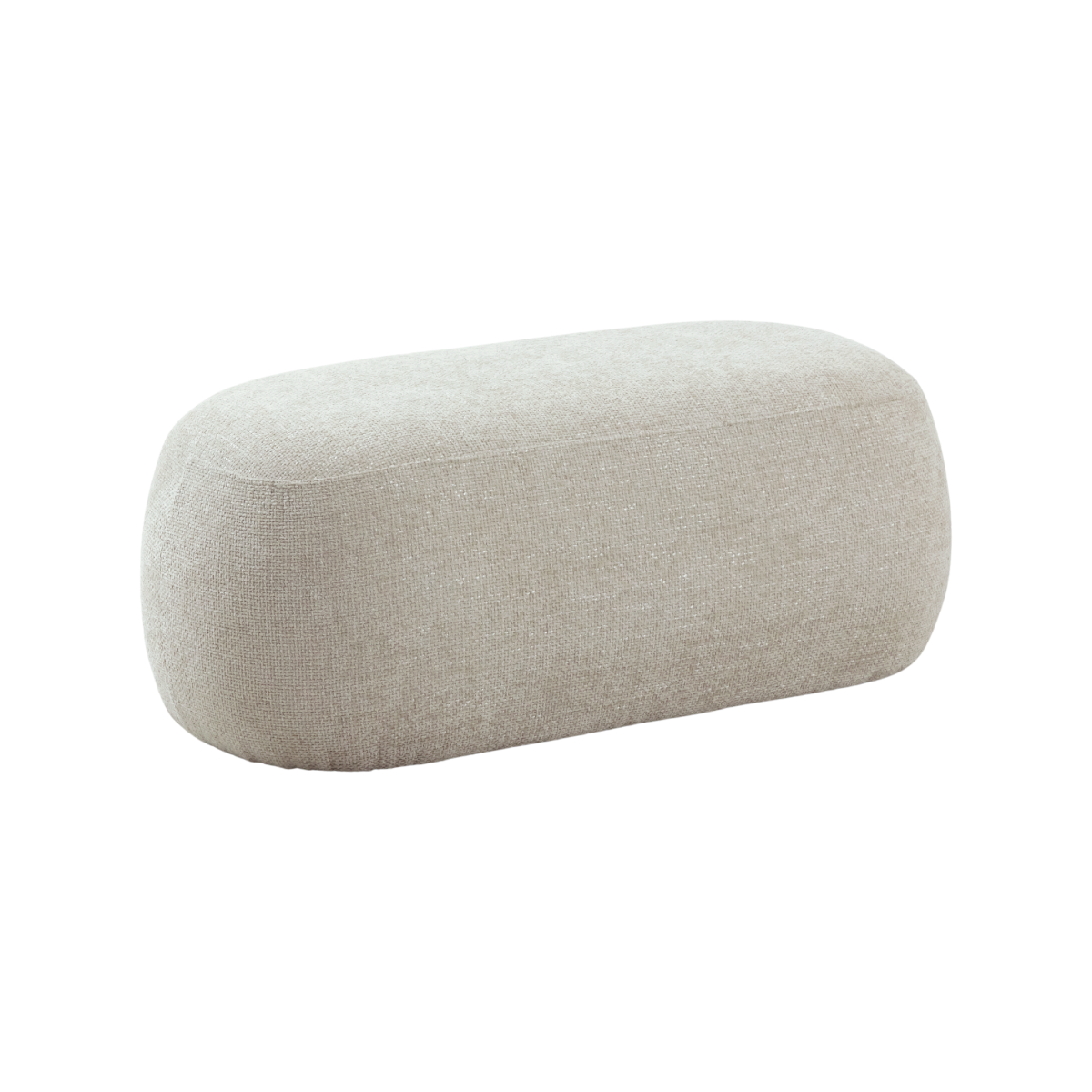 Banc en tissu écru Lola