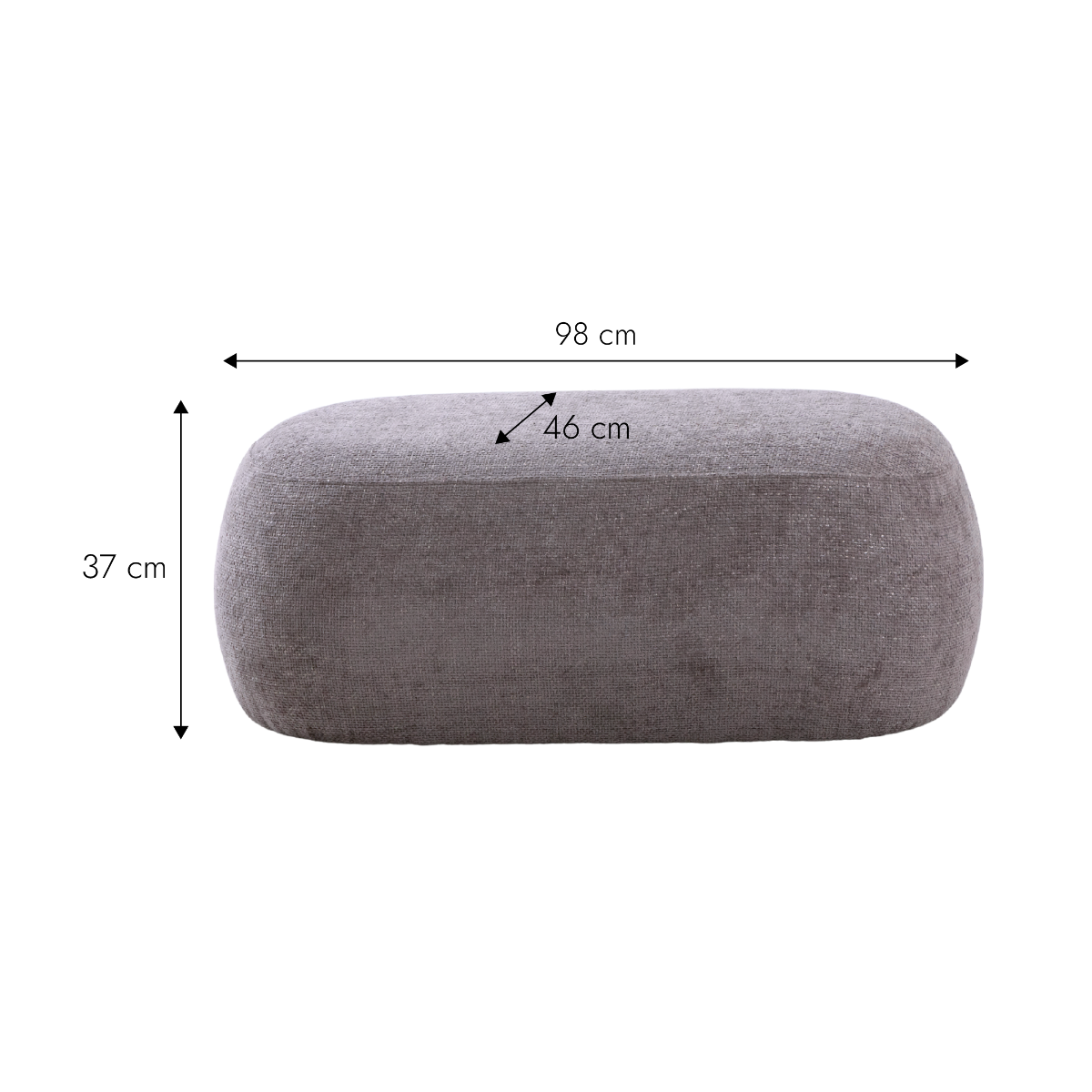 Banc en tissu lilas Lola