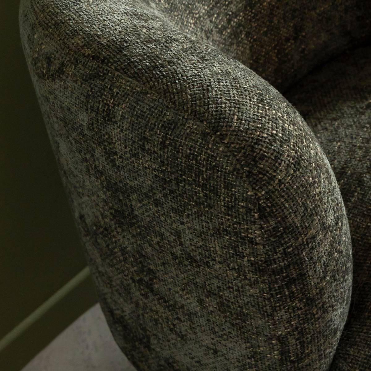 Fauteuil arrondi en tissu Norton