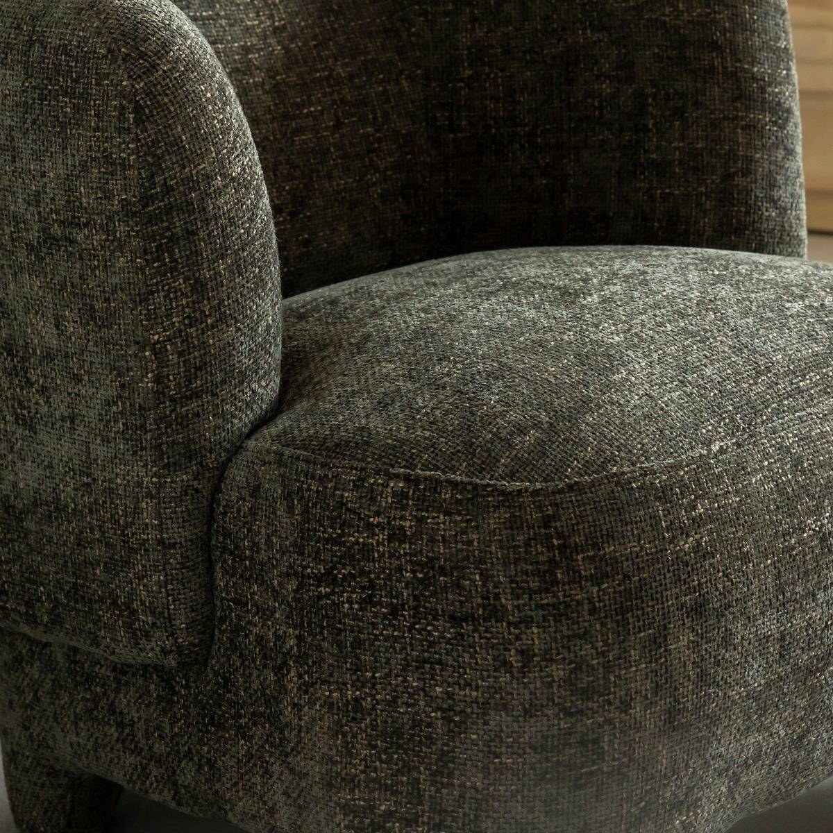 Fauteuil arrondi en tissu Norton