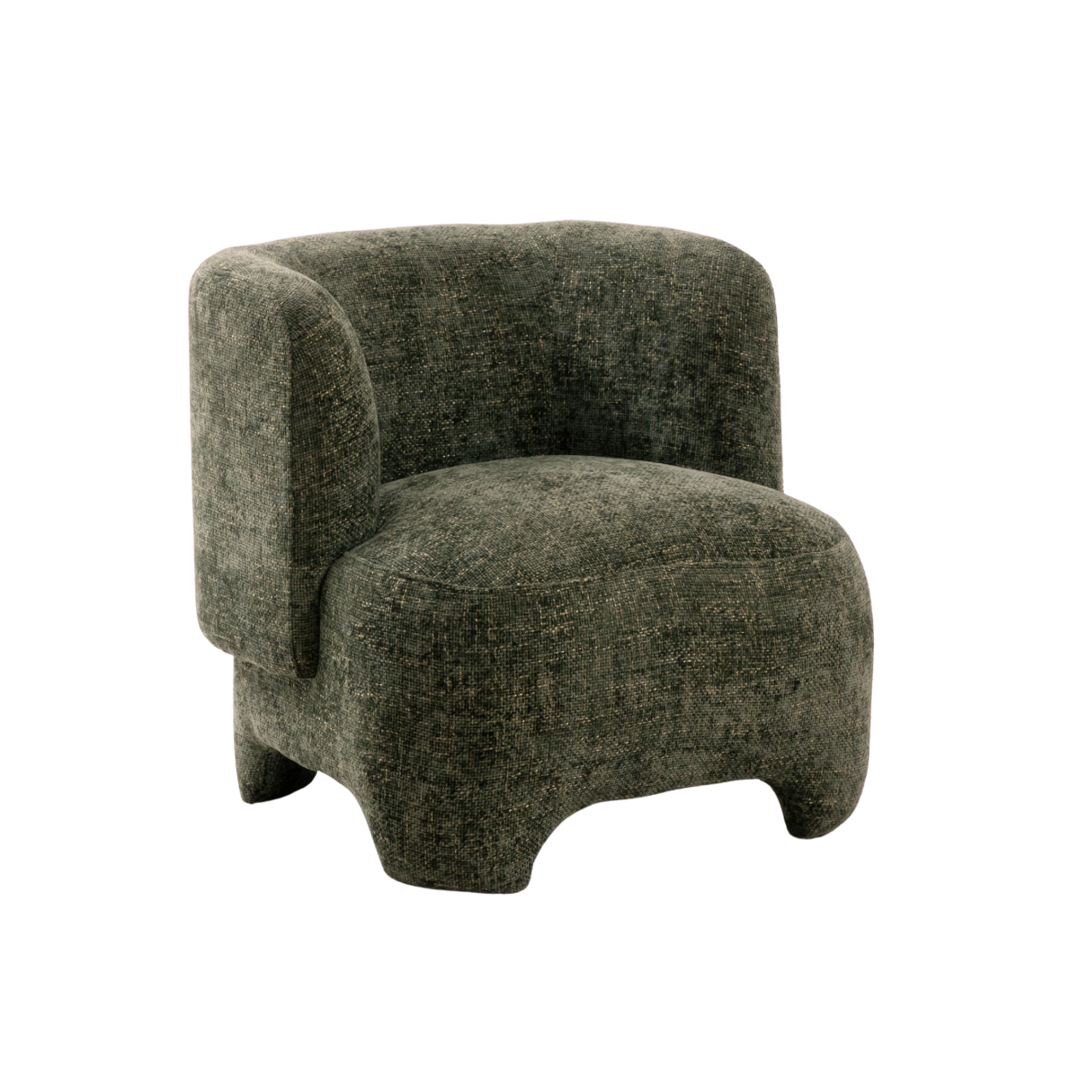 Fauteuil arrondi en tissu Norton