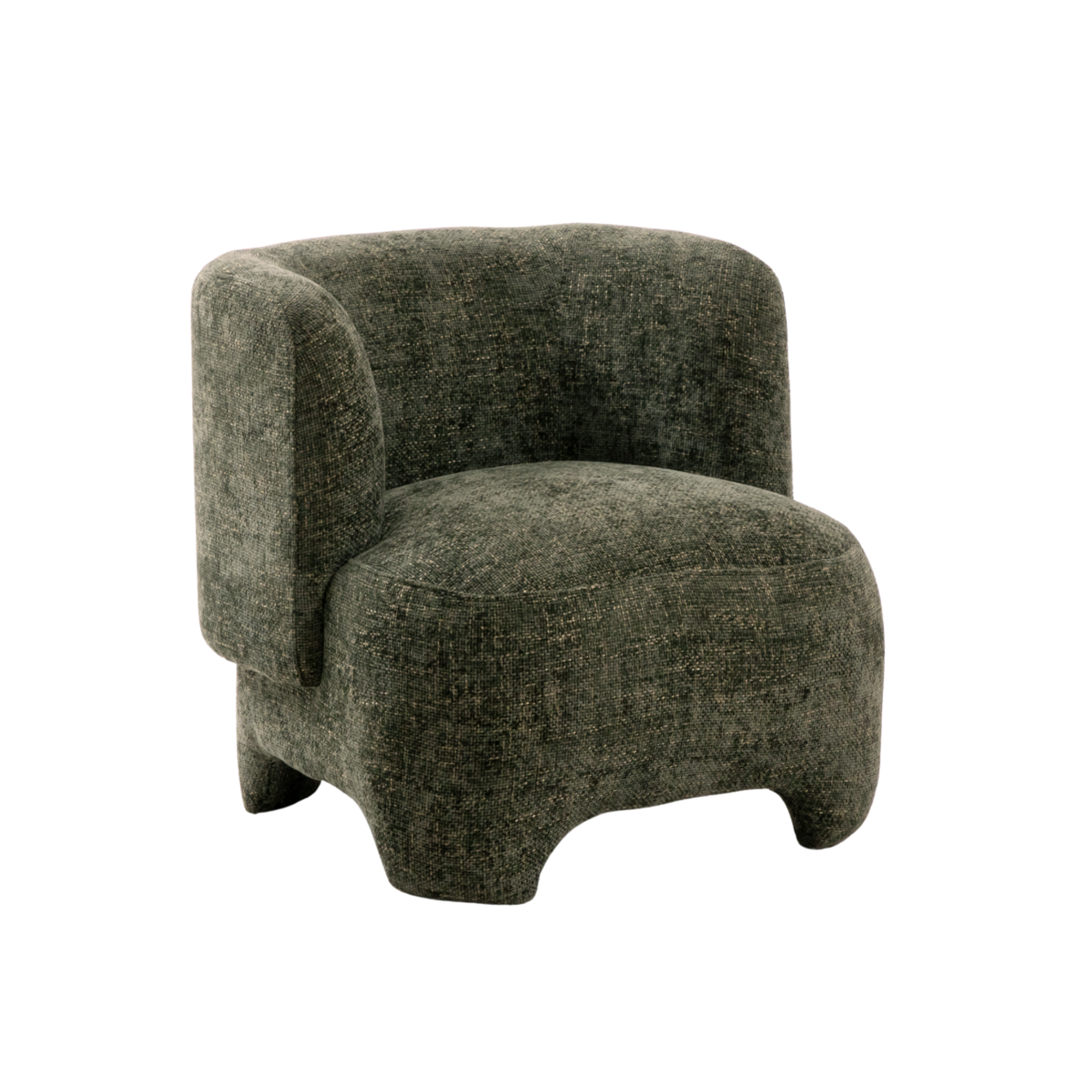 Fauteuil arrondi en tissu Norton