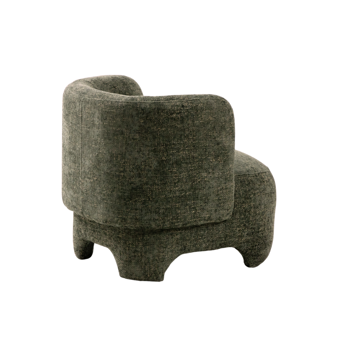 Fauteuil arrondi en tissu Norton