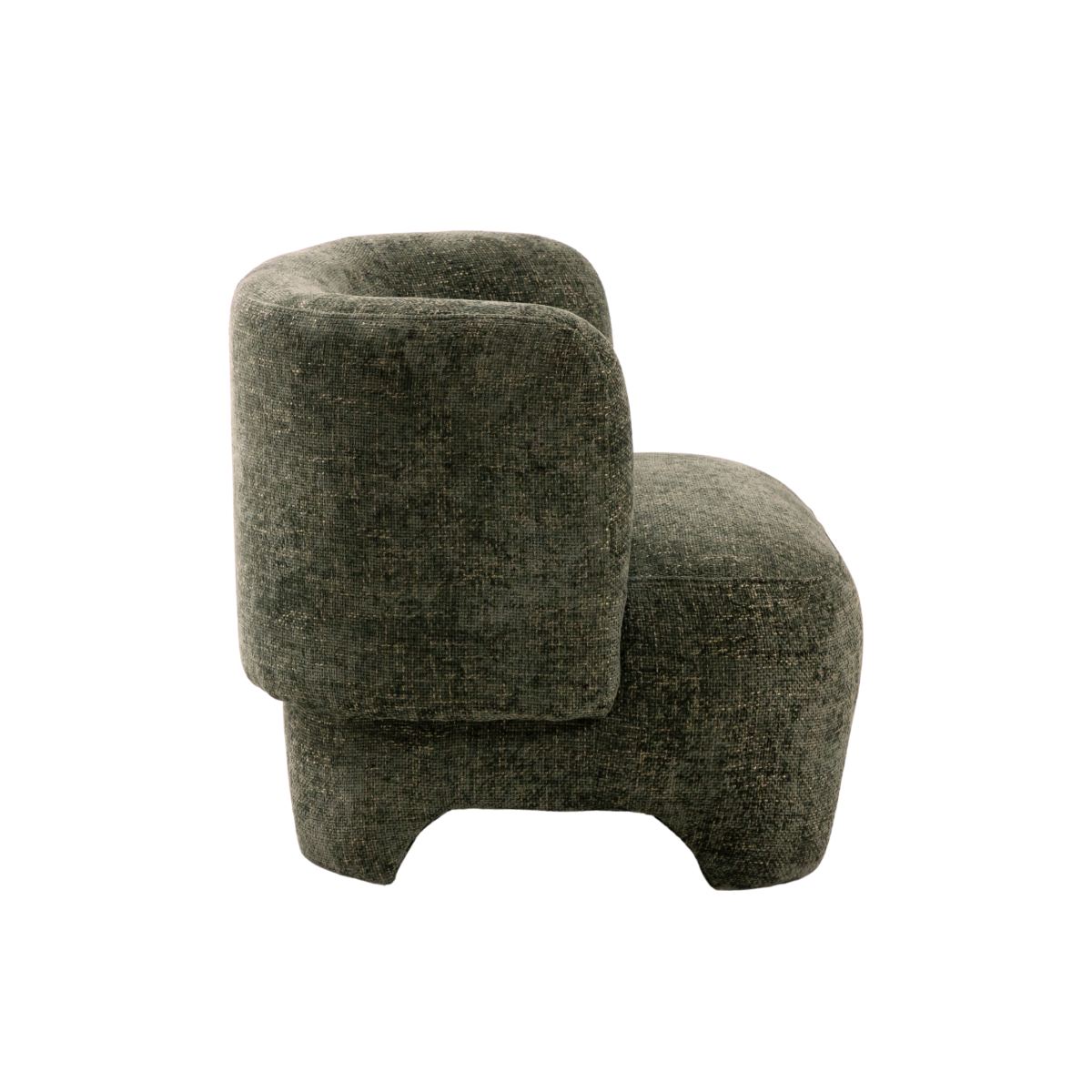 Fauteuil arrondi en tissu Norton