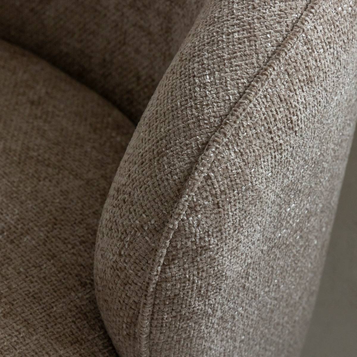 Fauteuil en tissu taupe Travis