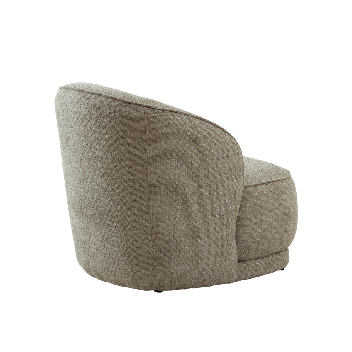 Fauteuil en tissu taupe Travis