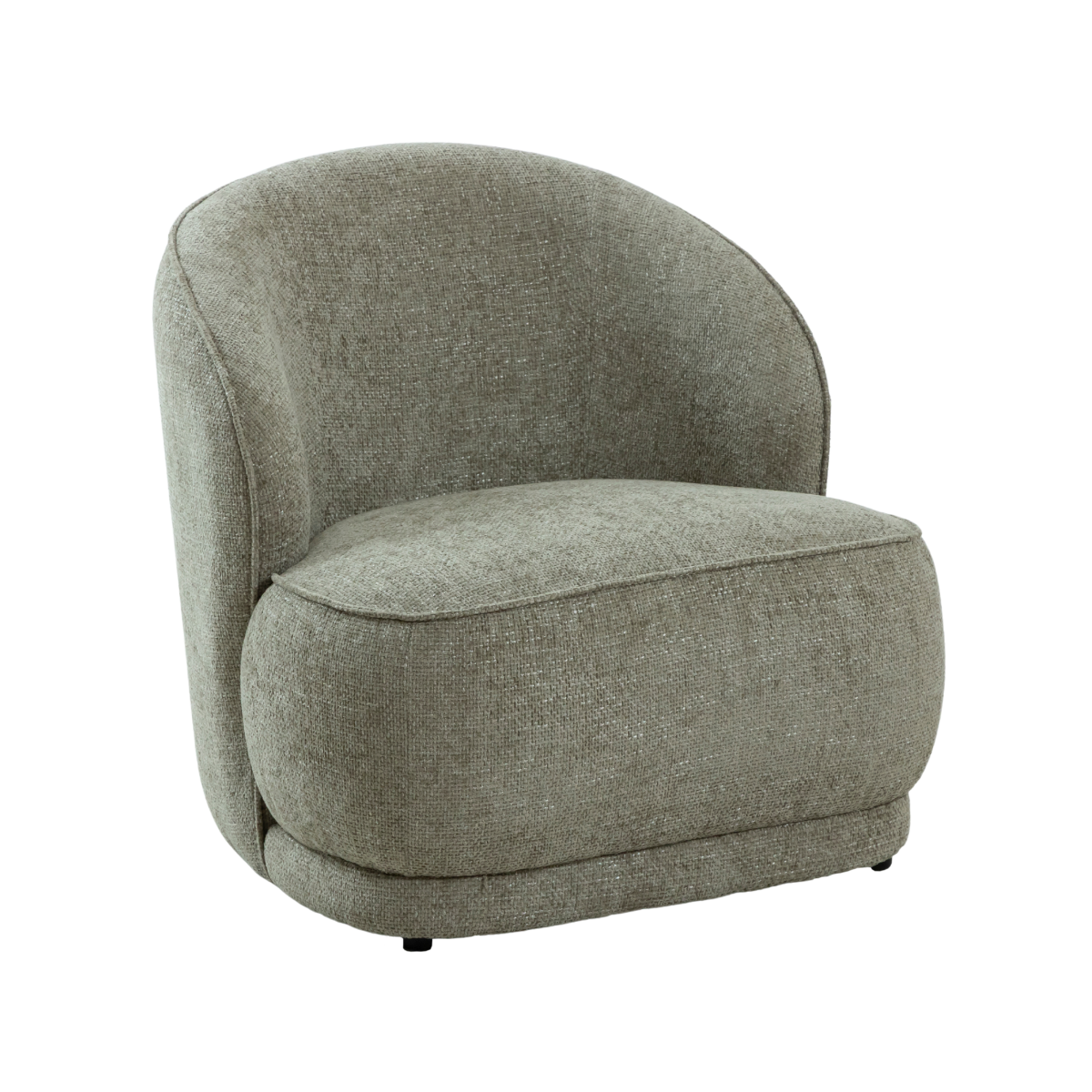 Fauteuil en tissu gris Théa