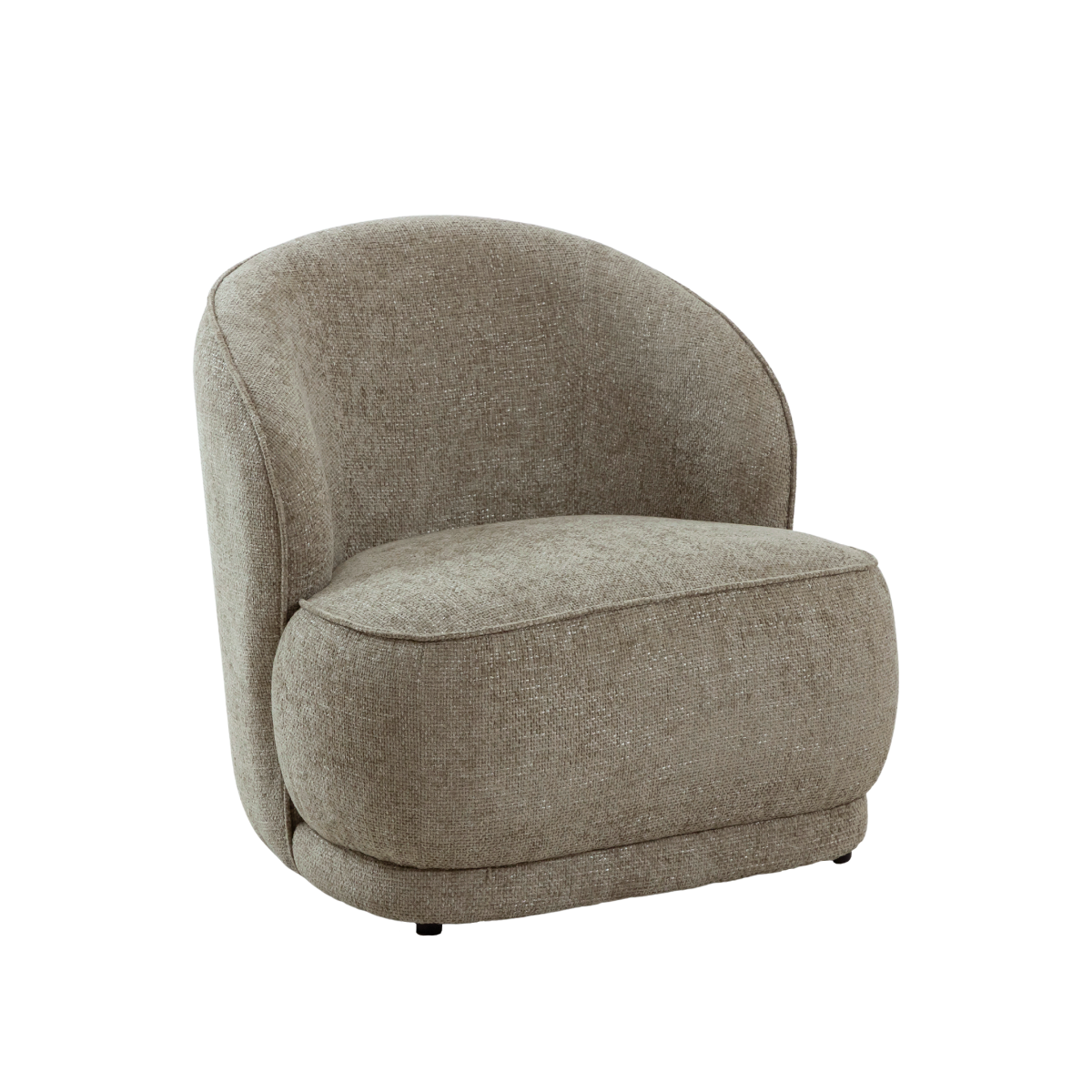 Fauteuil en tissu taupe Travis