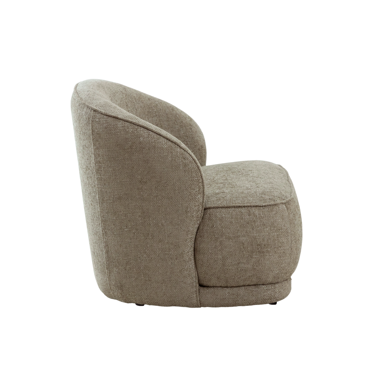 Fauteuil en tissu taupe Travis