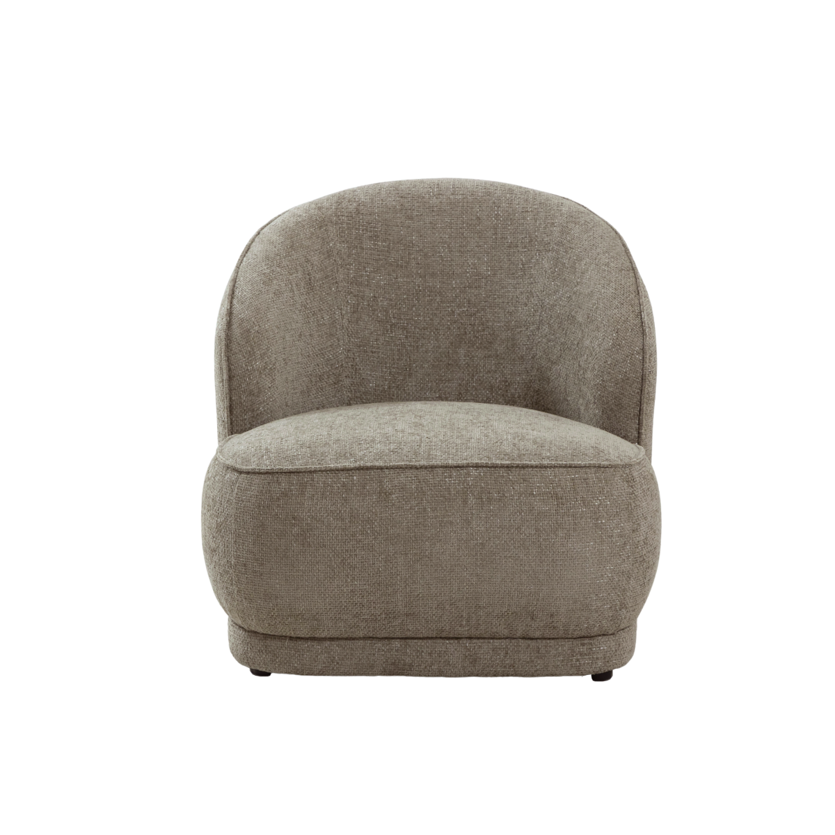 Fauteuil en tissu taupe Travis
