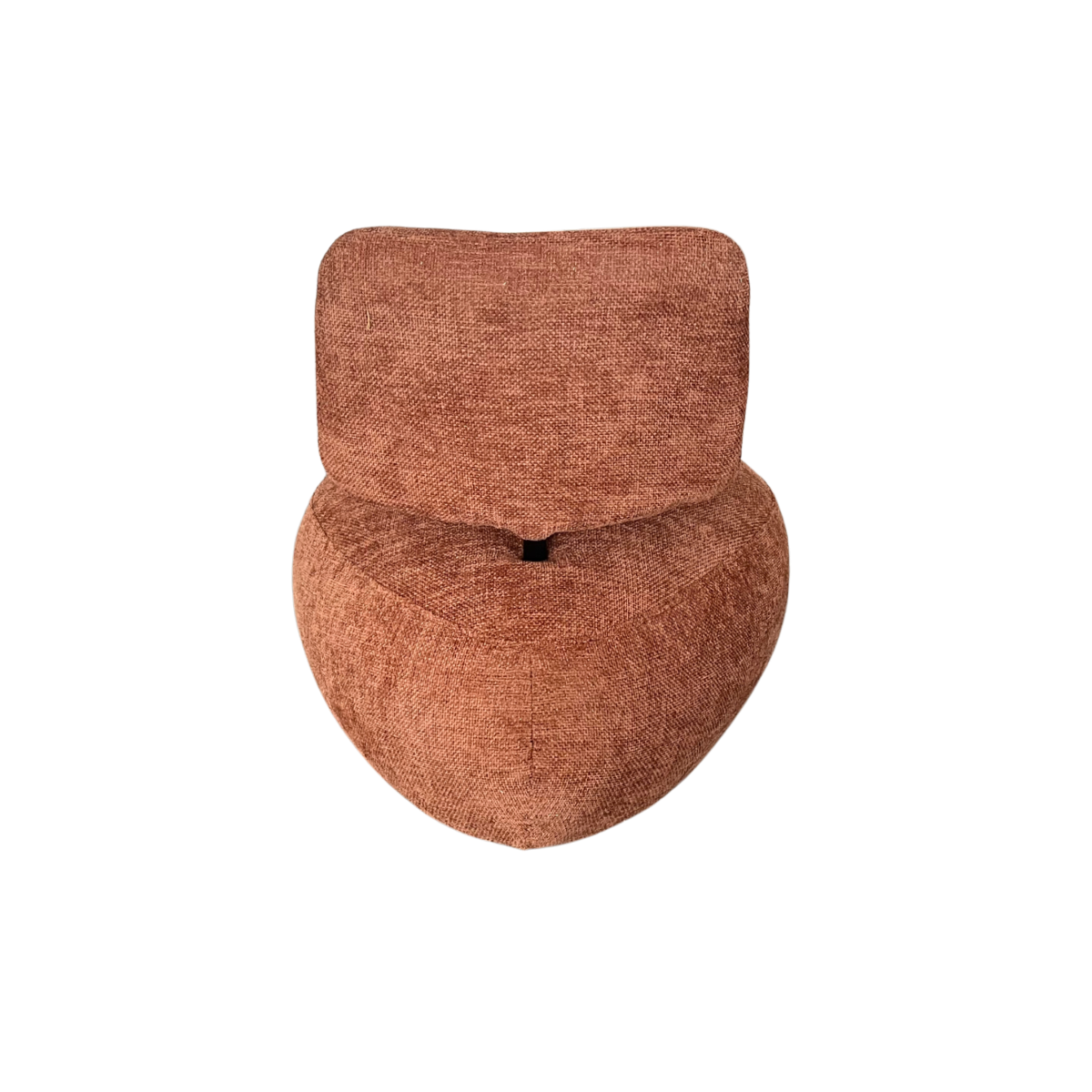 Fauteuil en tissu avec dossier terracotta Teresia