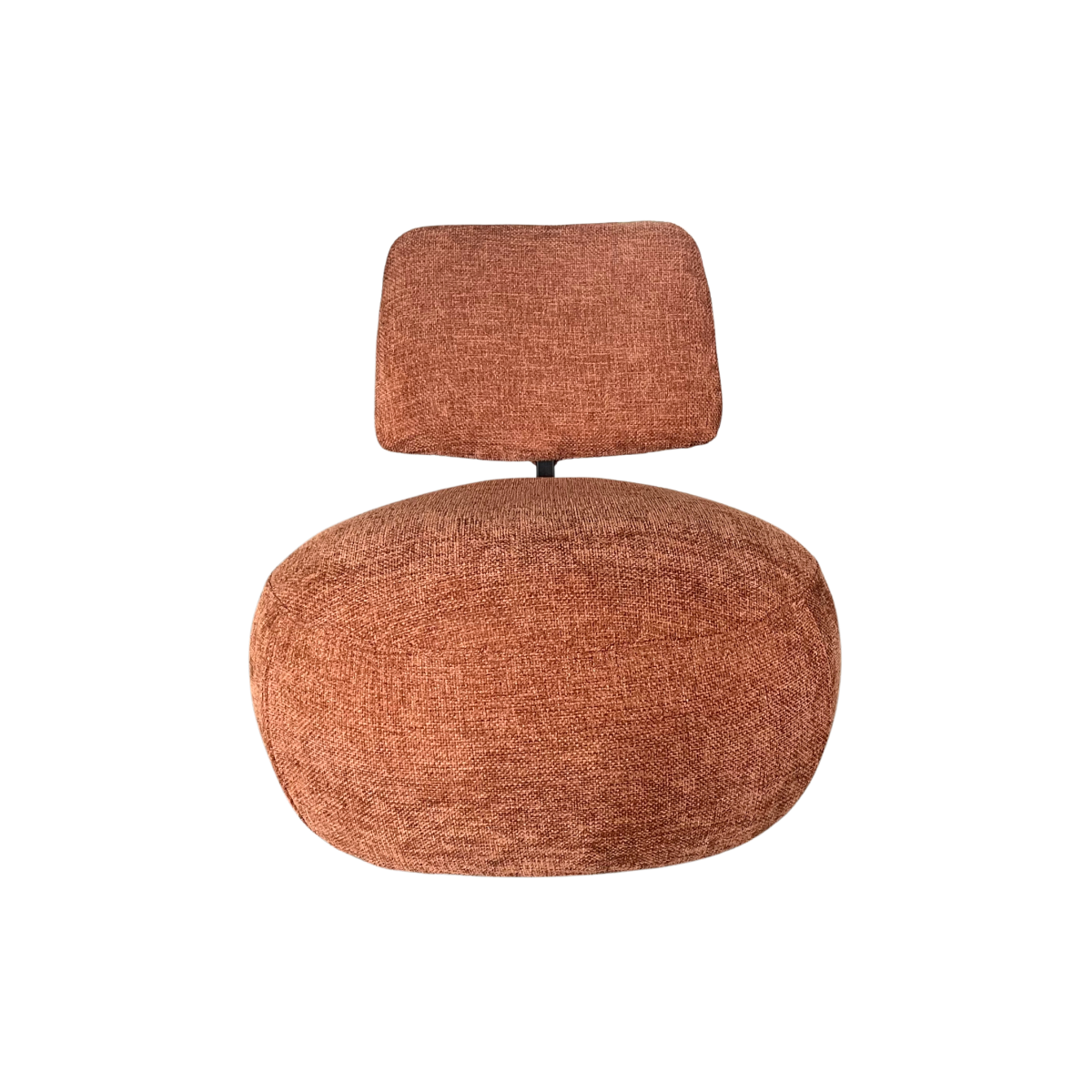 Fauteuil en tissu avec dossier terracotta Teresia