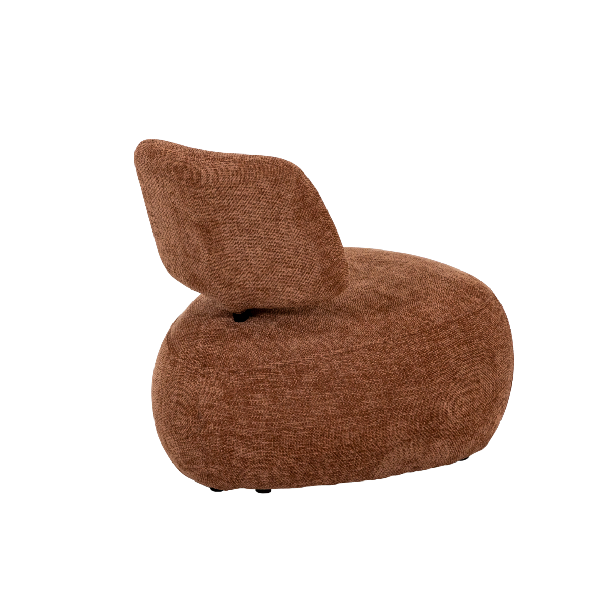Fauteuil en tissu avec dossier terracotta Teresia