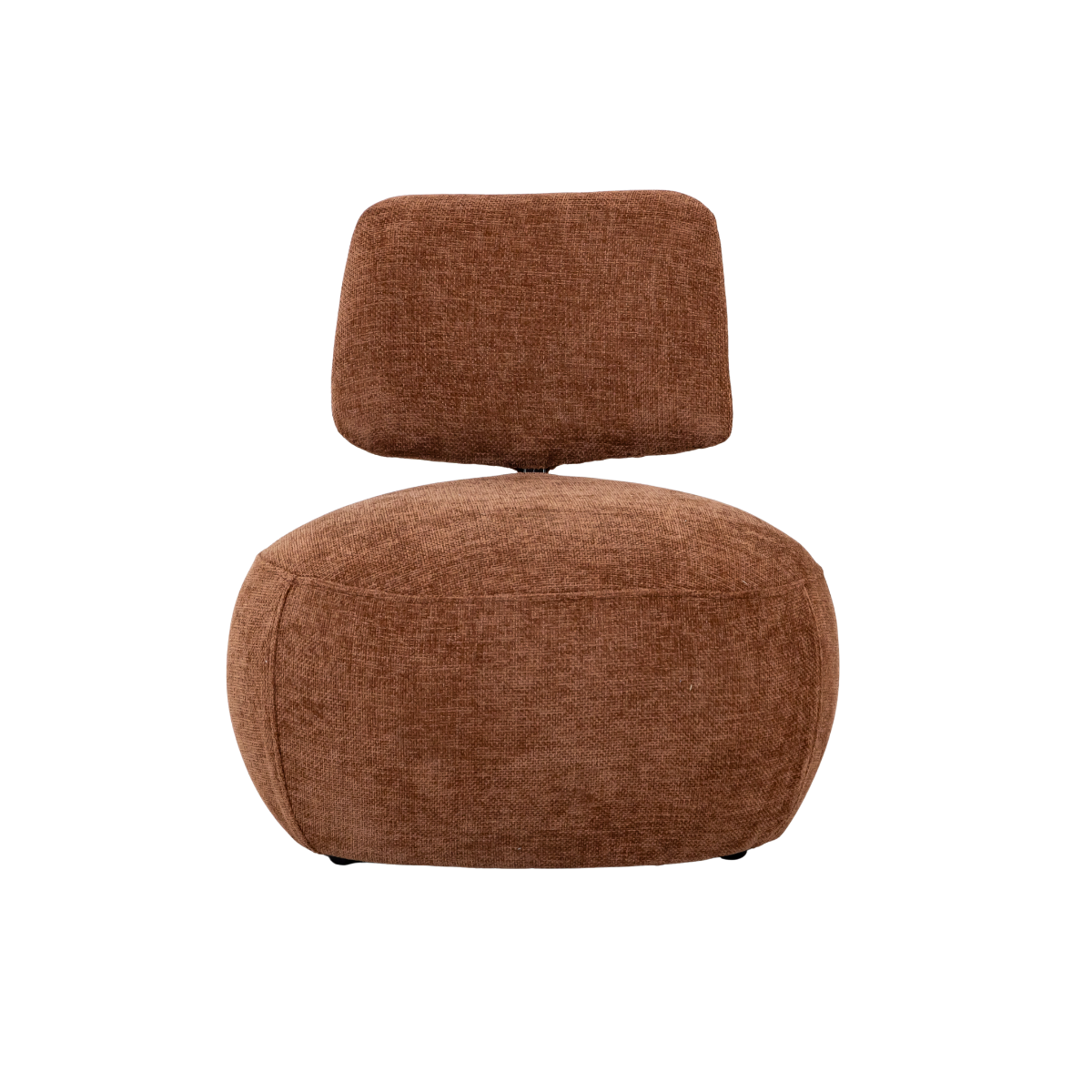 Fauteuil en tissu avec dossier terracotta Teresia
