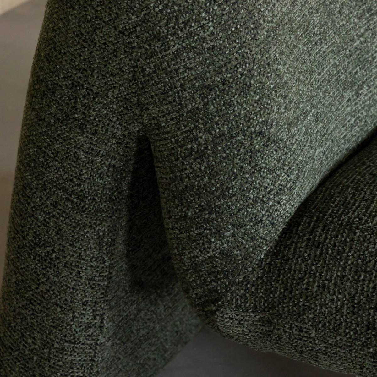 Fauteuil en tissu vert Ludovic