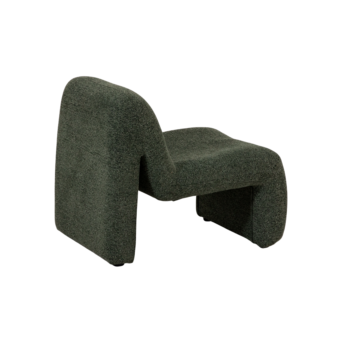 Fauteuil en tissu vert Ludovic