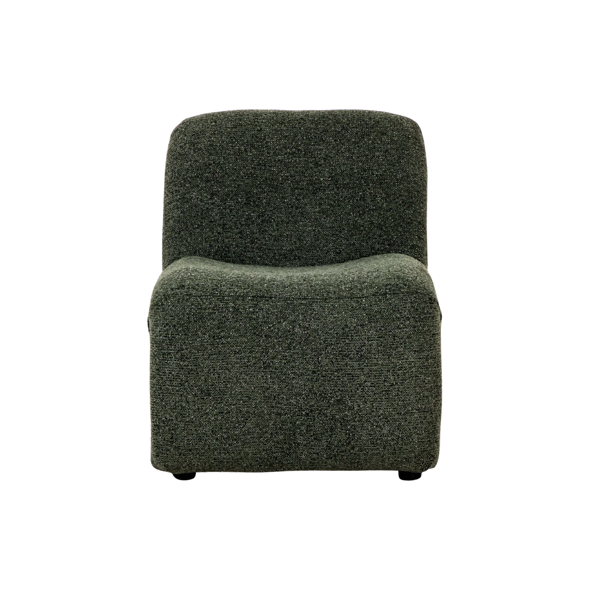 Fauteuil en tissu vert Ludovic