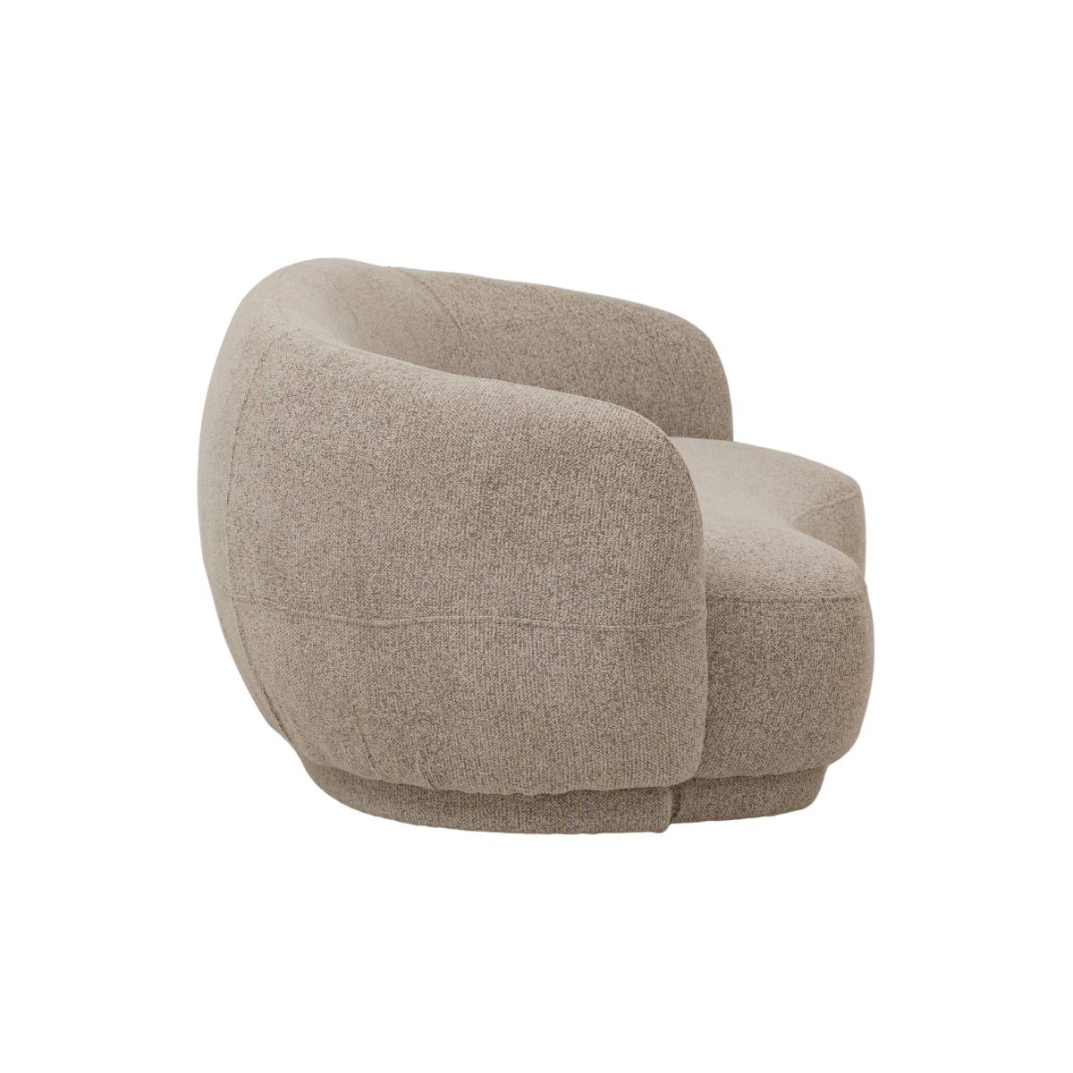 Canapé en tissu taupe chiné 3 places Maddy