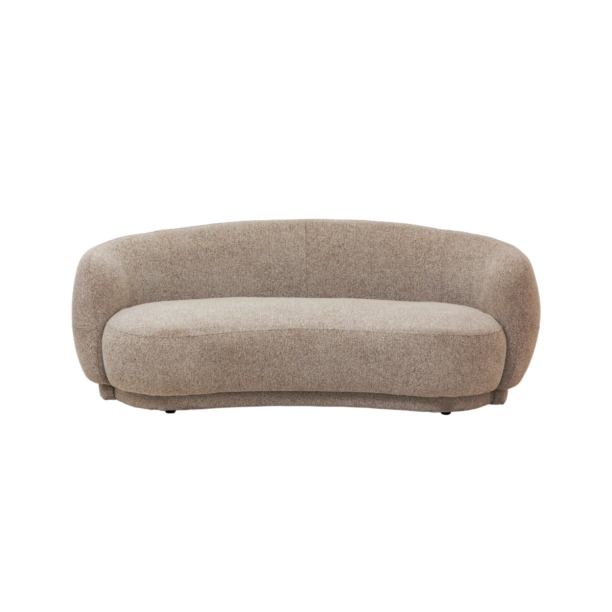 Canapé en tissu taupe chiné 3 places Maddy