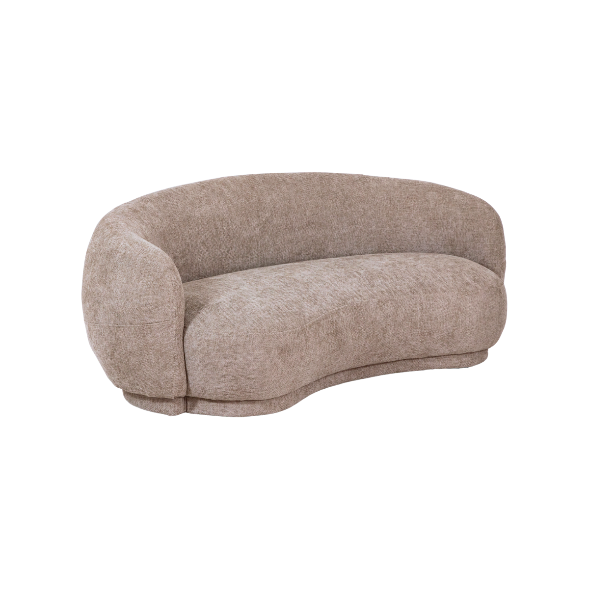 Canapé en tissu taupe chiné 3 places Maddy