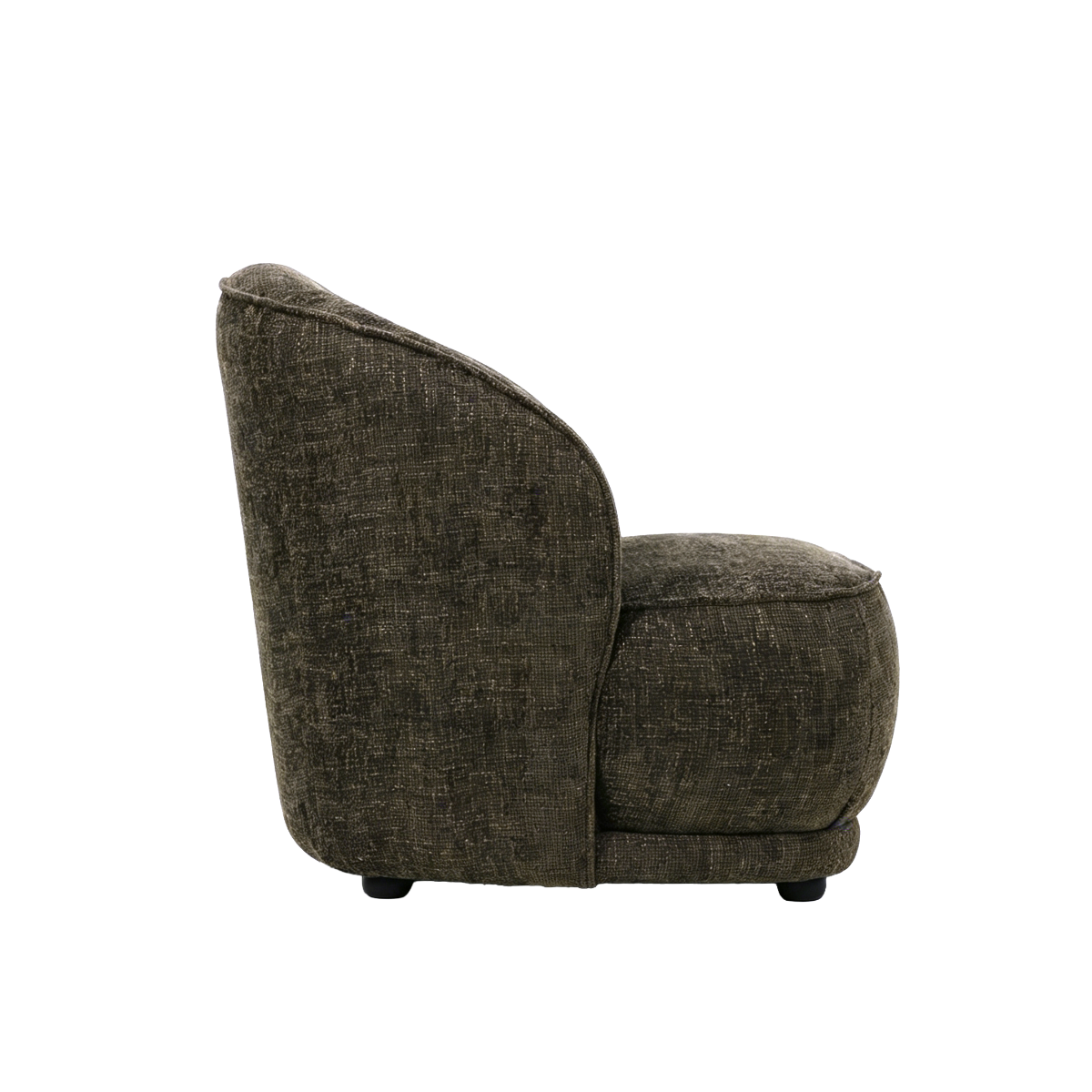 Fauteuil en tissu marron chocolat Travis
