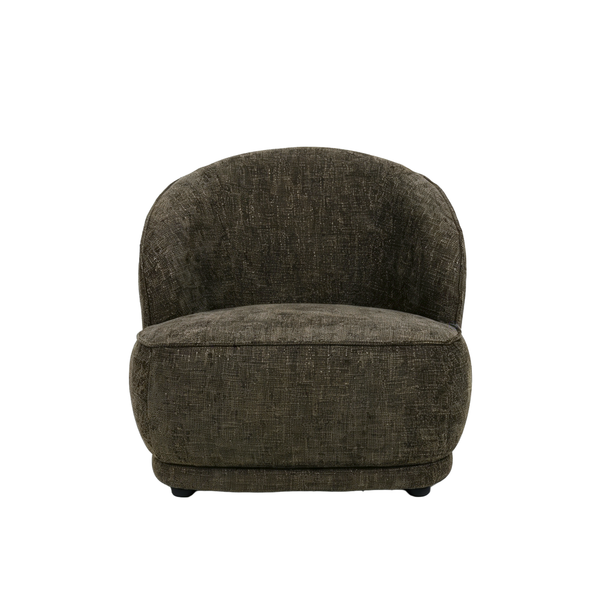 Fauteuil en tissu marron chocolat Travis