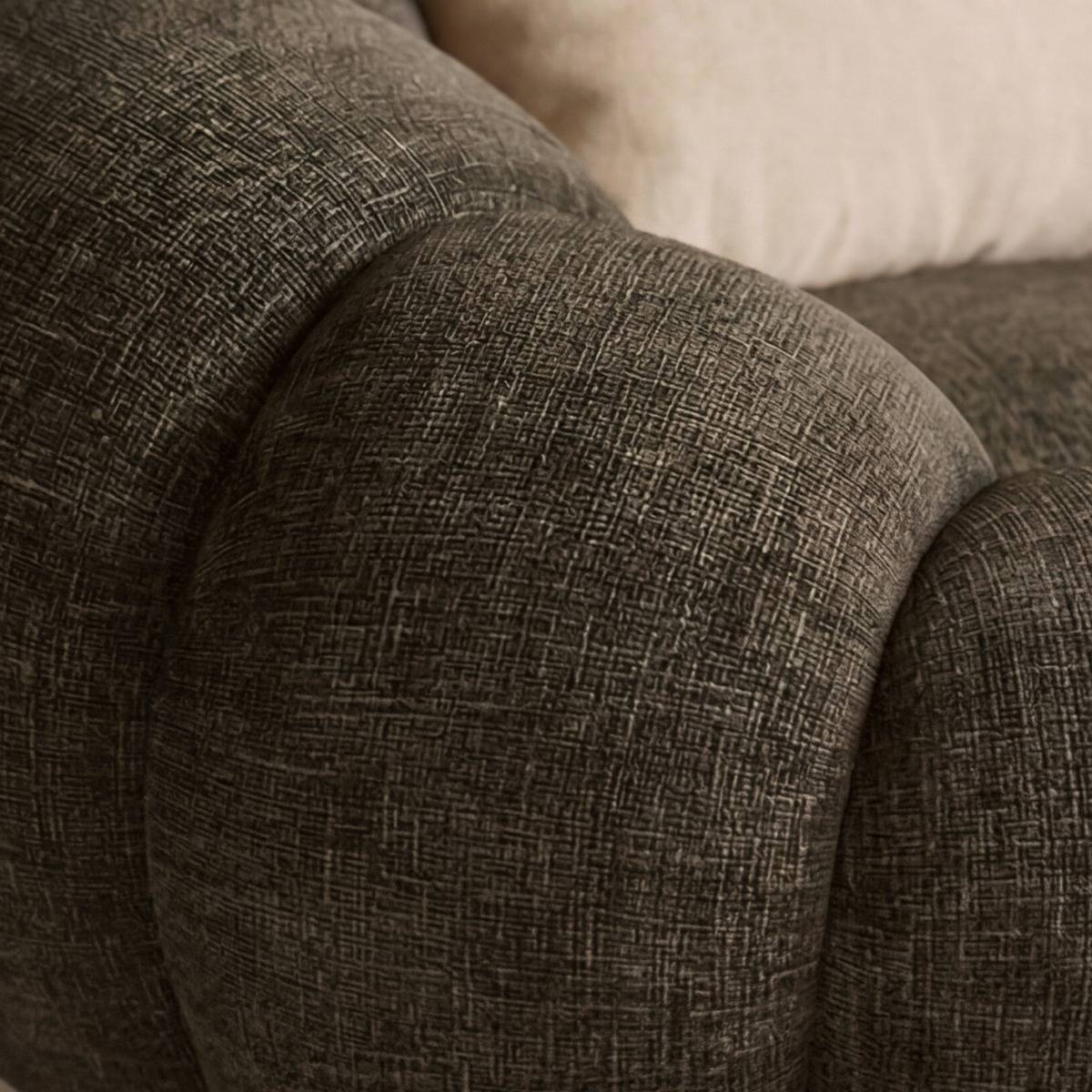 Fauteuil nuage en tissu marron chocolat Héléna