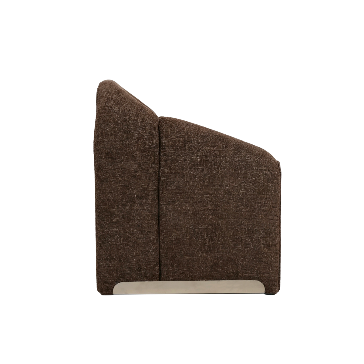 Fauteuil confort en tissu marron Théa