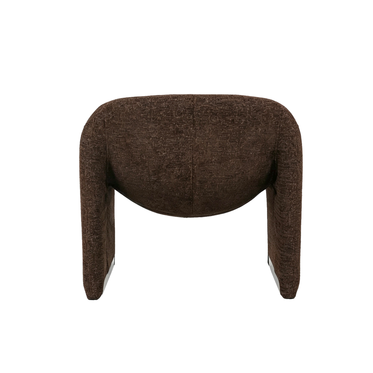 Fauteuil confort en tissu marron Théa