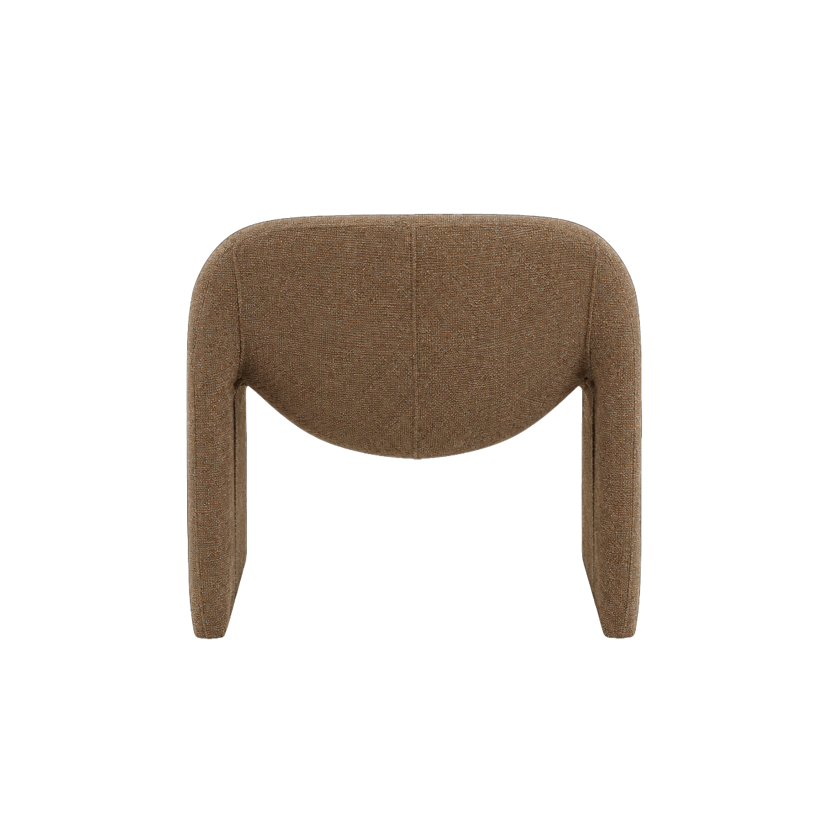 Fauteuil confort en tissu marron Théa